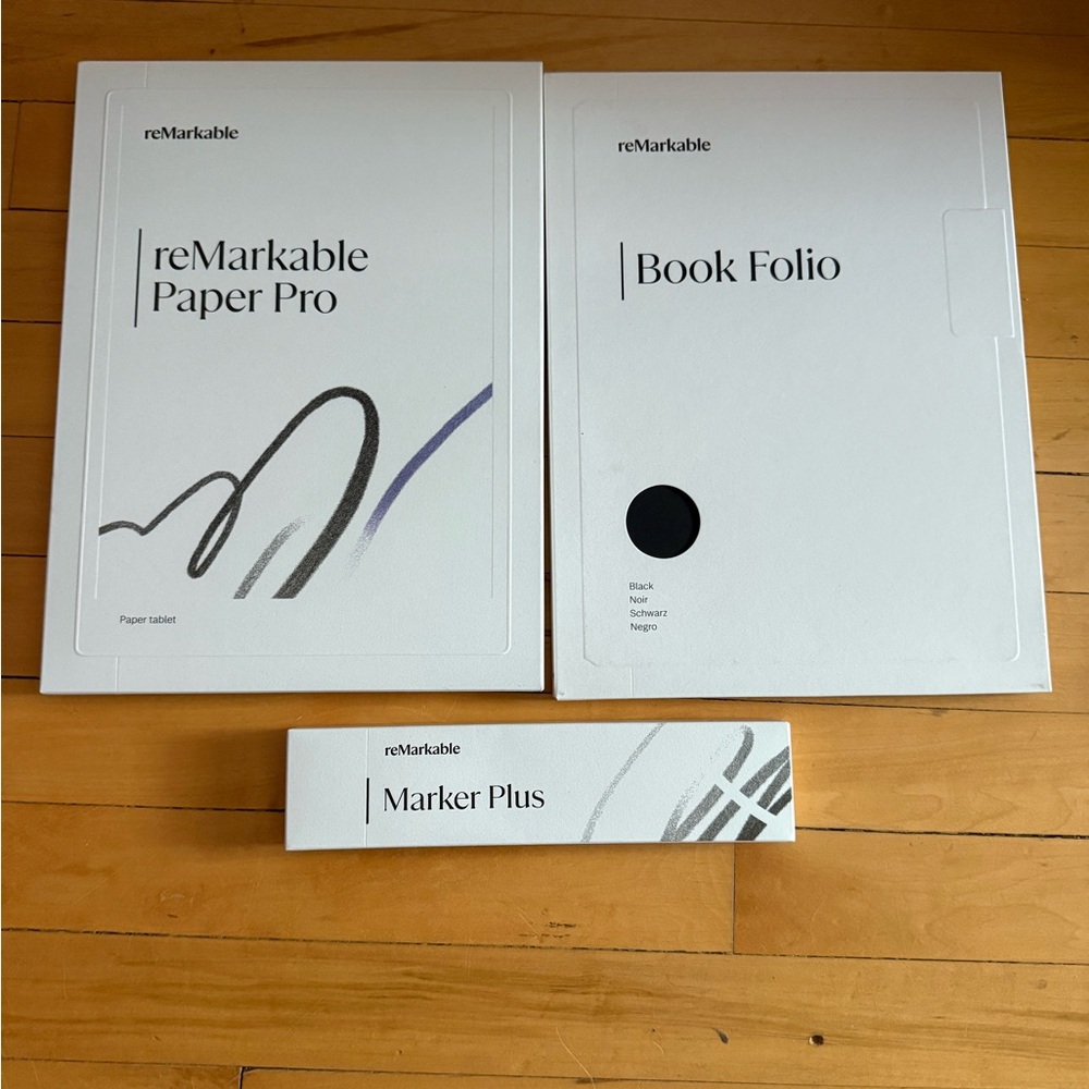 Brand New! reMarkable Paper Pro + Leather Folio + upgraded Marker Plus
